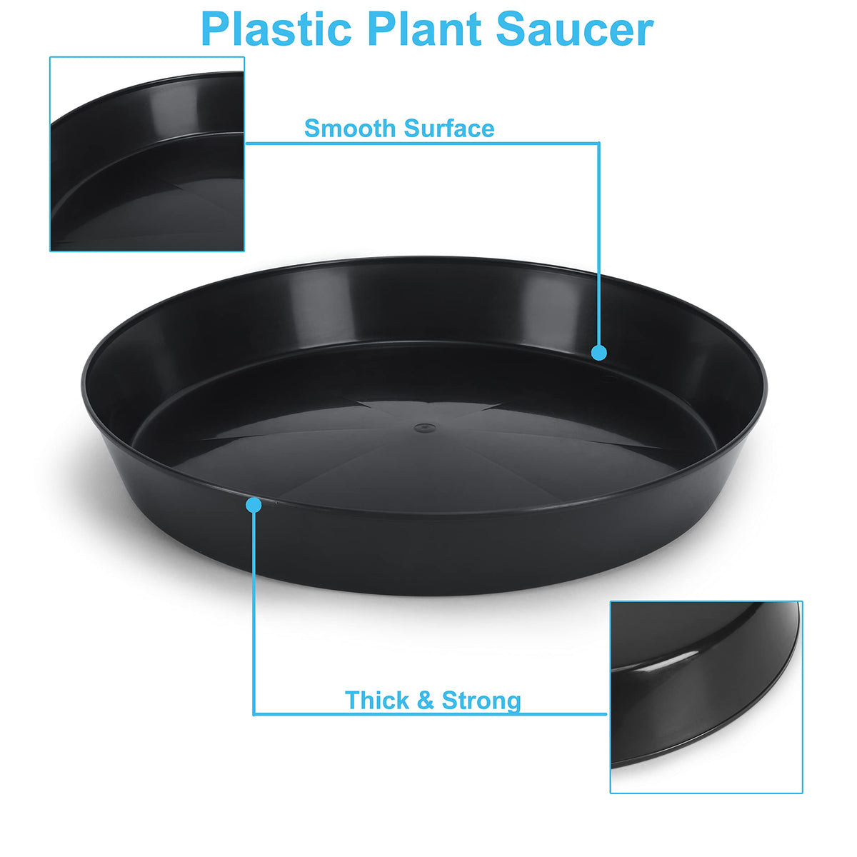 Austin Planter, 18 Inch (16.3 Inch Base), Black