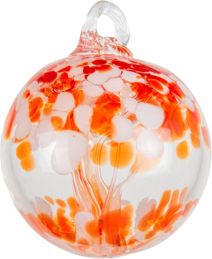 Dale Tiffany Hand Blown Glass, 4" Diameter Nova, Tree of Life Collection, Witch Globe Hanging
