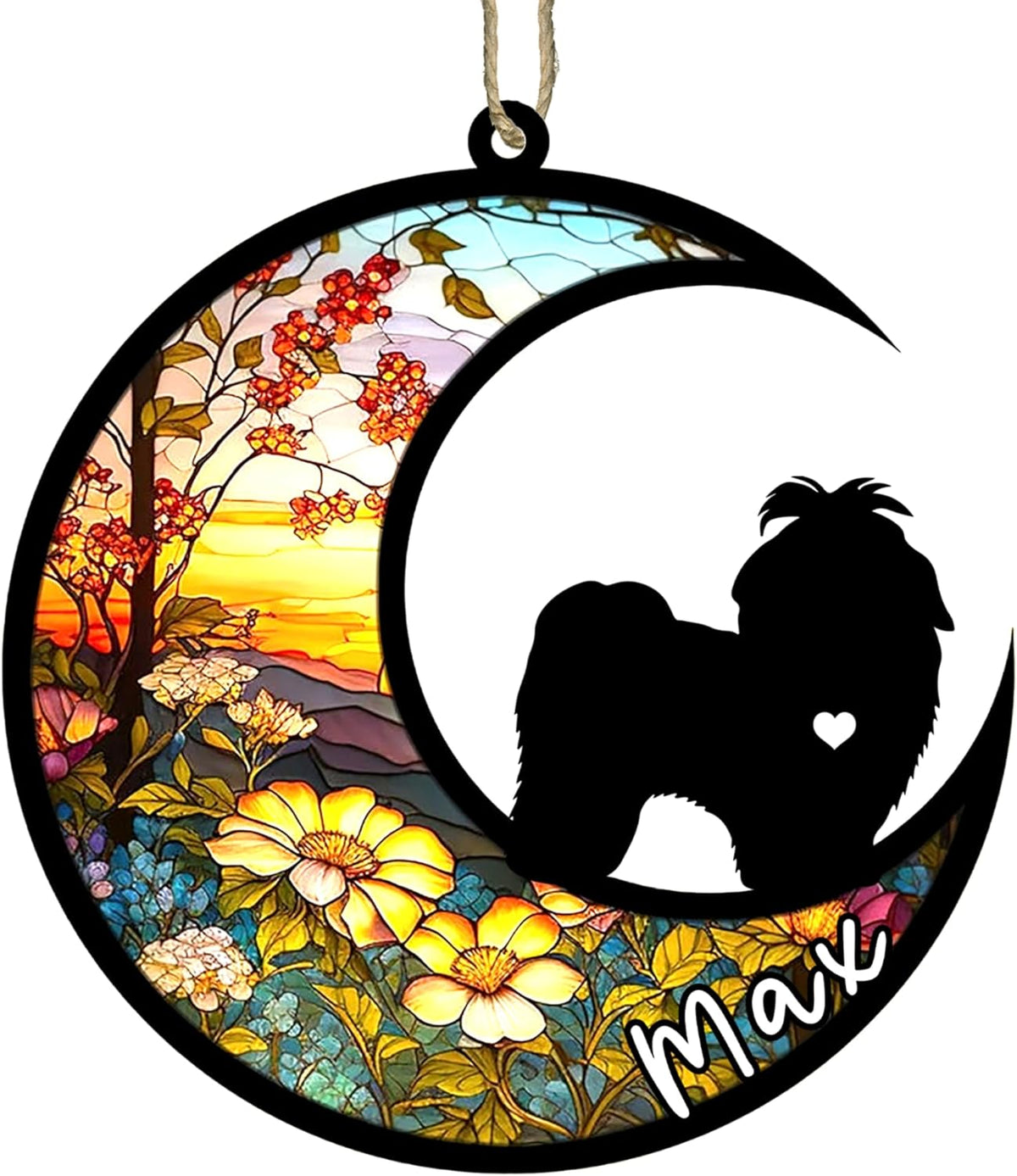 Personalized Dog Memorial, Custom Name Shih Tzu Dog Christmas Ornament with Name, Custom Breeds