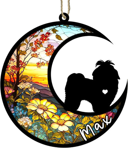 Personalized Dog Memorial, Custom Name Shih Tzu Dog Christmas Ornament with Name, Custom Breeds