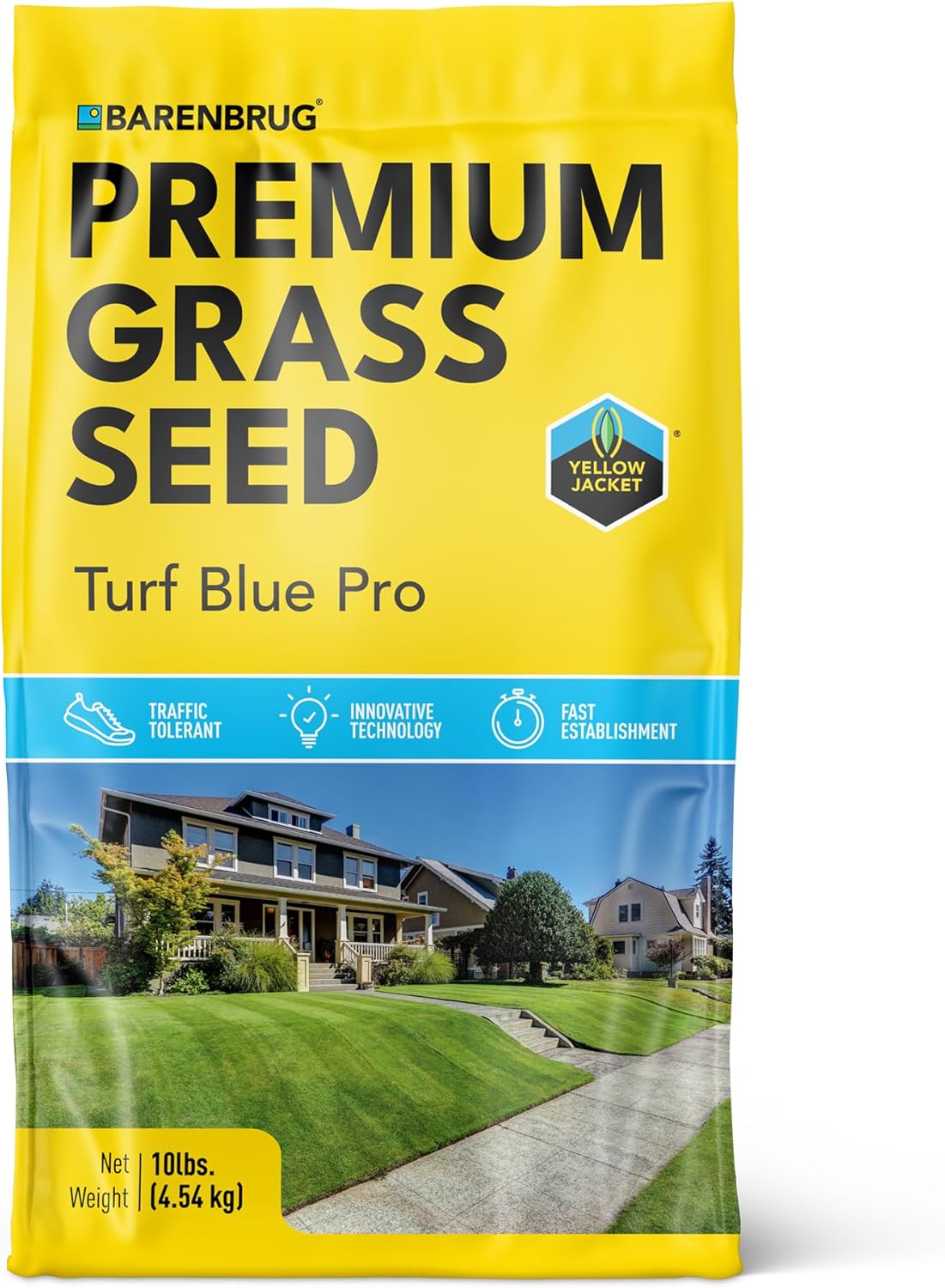 Barenbrug Turf Blue Pro Kentucky Bluegrass Lawn Seed with Yellow Jacket Seed Coating, All-Season