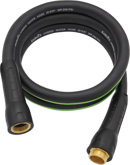 Hybrid Lead In Garden Hose 5/8 IN. x 6 FT, Heavy Duty, Lightweight, Flexible with Rotatable Grip