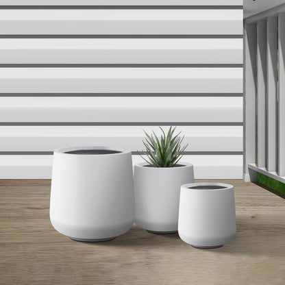 Kante 15.3"+11.6"+8.2" Dia Round Concrete Planter, Large Outdoor Indoor Planter Pots Containers