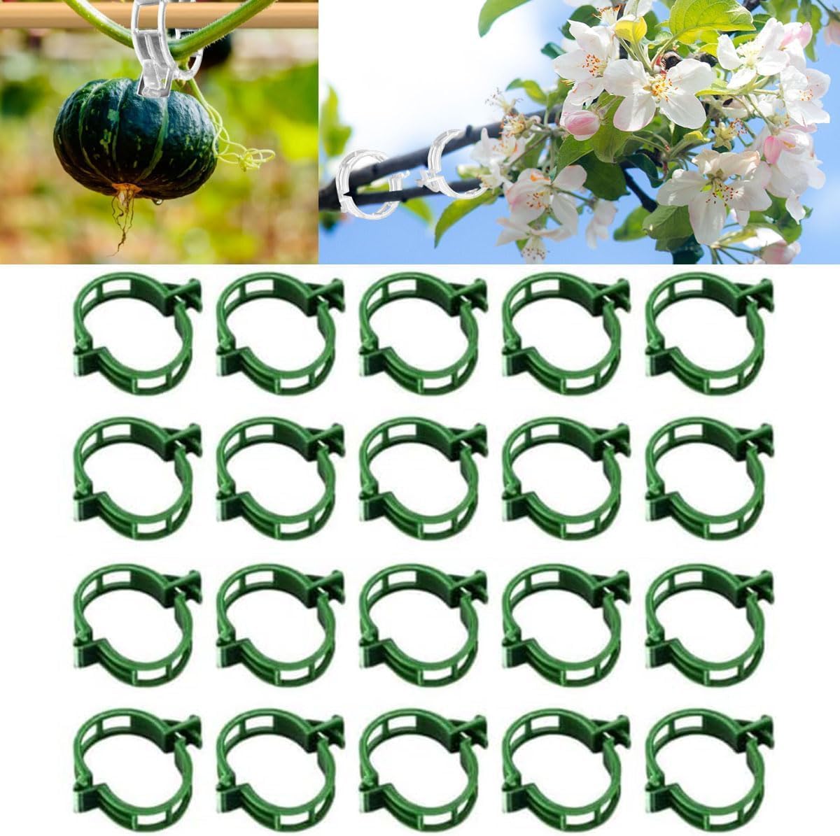 Plant Support Clips Reusable Garden Clips, Secured Plastic Plant Clips, Tomato Support Clips for