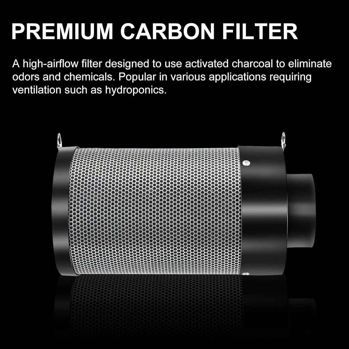 MELONFARM Air Filtration Kit 6", Built-in 14cm Fan Low Nois Carbon Filter with 12-Speed Controller