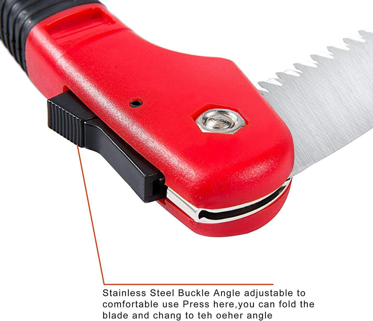 FLORA GUARD 7.7-Inch Folding Saw, Pruning Hand Saw with Triple-Cut Razor Teeth for Wood Cutting