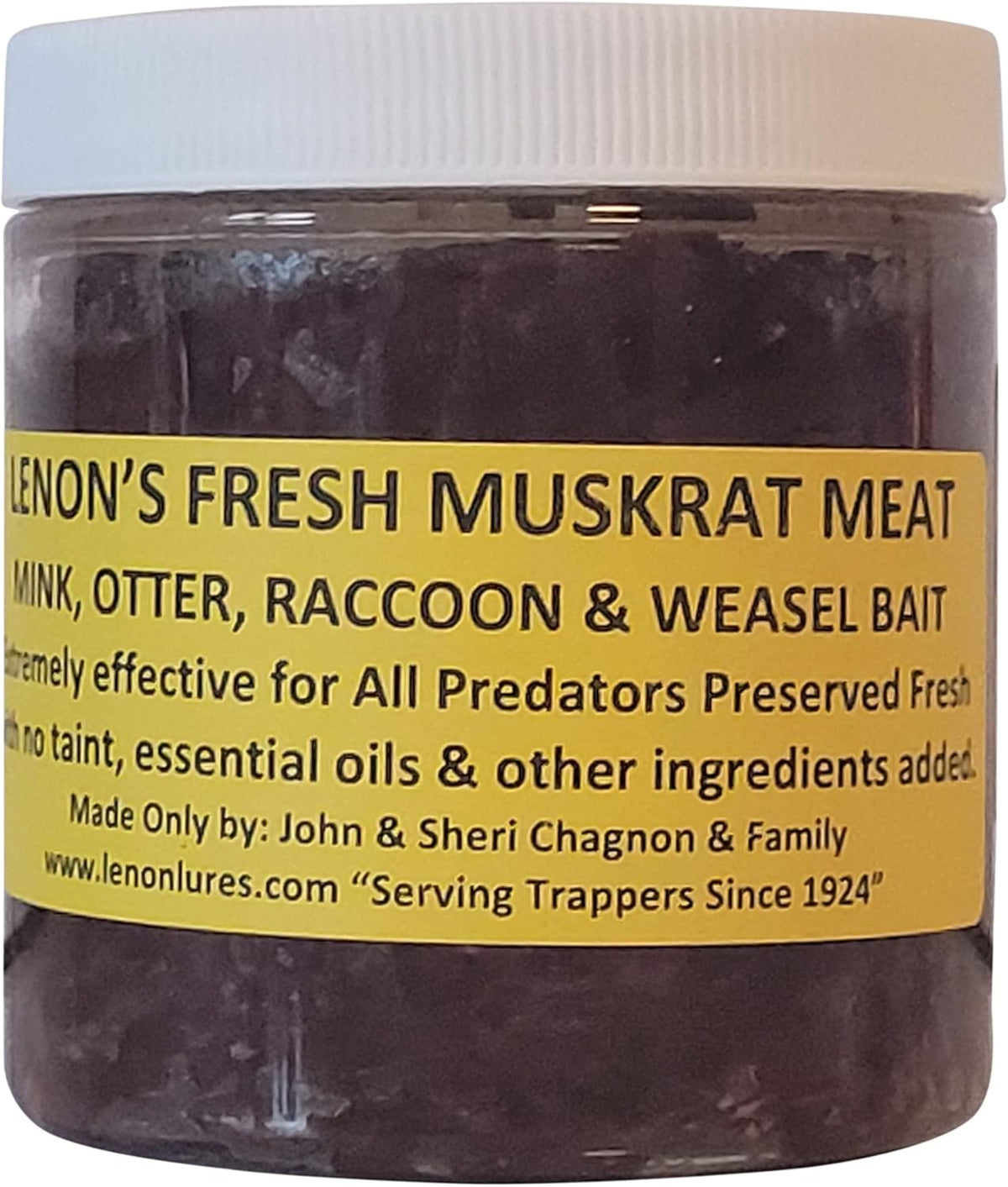 Lenon's Fresh Muskrat Meat Bait for Weasel, Mink, Otter and Raccoon