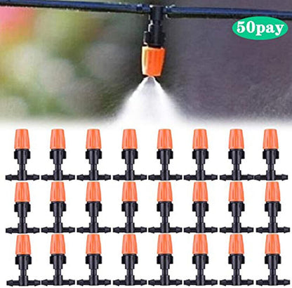 Dceyaor Three-Way Adjustable Garden Irrigation Nozzle, Garden/Roof Cooling Atomizing Plastic