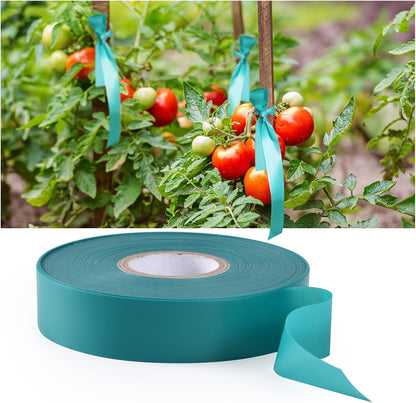 Stretch Tie Tape, 1” Wide 200FT Reusable Garden Plant Ties Green Tapes for Plants, Thick Garden