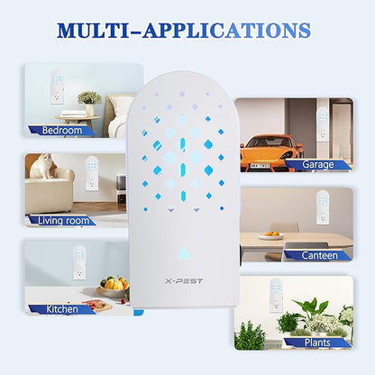 X-PEST Fly Trap Indoor, Gnat Traps with Light Tube, Plug in to Catch Flying Insects, Like Flies