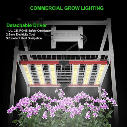 AGLEX 330W Led Grow Lights, Full Spectrum Grow Light with UV IR, Daisy Chain Foldable & Dimmable