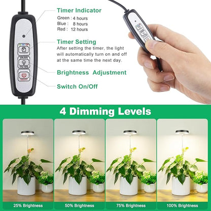 LORDEM Plant Grow Light, Full Spectrum LED Plant Light for Indoor Plants, Growing Lamp with Auto