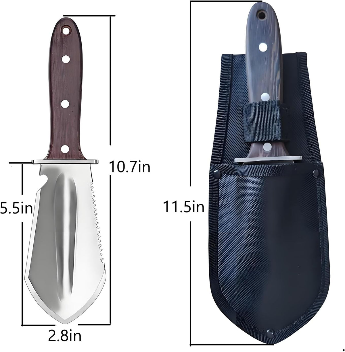 Hori Hori Garden Knife, Garden Tools with Sheath for Weeding,Planting,Digging, Stainless Steel