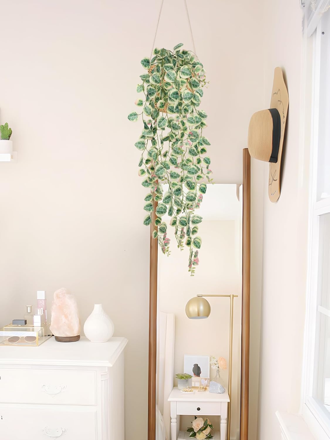 Briful 3 Pack Fake Hanging Plant 39.3" Artificial Hanging String of Hearts Plant Faux Trailing Vine