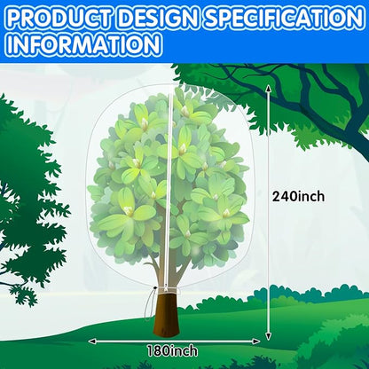7.9×5.9FT Tree Covers for Winter, Plant Covers Freeze Protection with Drawstring and Zipper, Frost