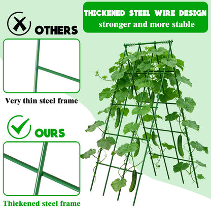 Heavy Duty Cucumber Trellis,2 Pack,No AssemblyGarden Trellis for Climbing Plants Outdoor,Cucumber