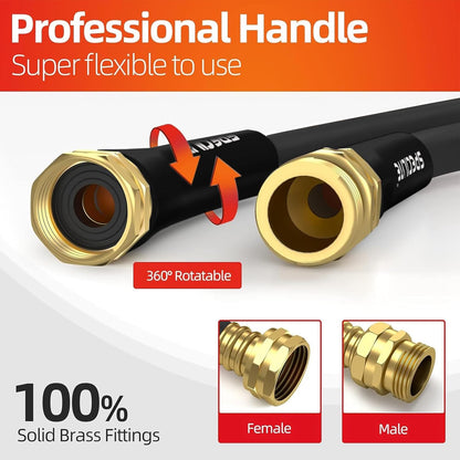 SPECILITE Garden Water Hose 100 ft x 5/8 in Heavy Duty, Flexible and Lightweight, Burst 600 psi