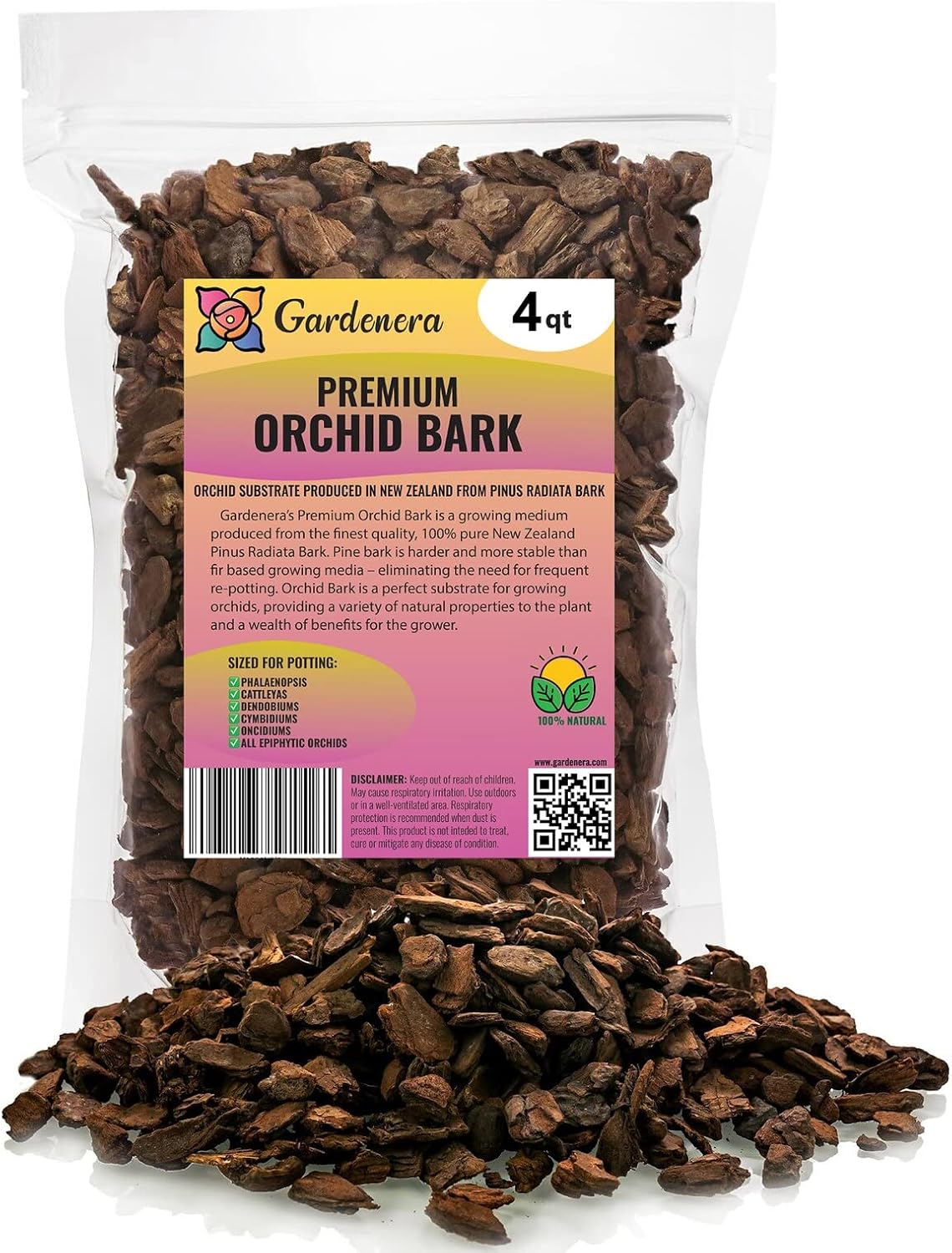 Premium Grade New Zealand Pinus Radiata Bark by Gardenera - Organic Hand Mixed New Zealand Pine