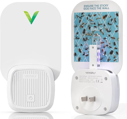 VEYOFLY Fly Catcher Indoor, Fly Trap Indoor, (1 Device + 3 Refills) Fruit Fly Traps for Indoors