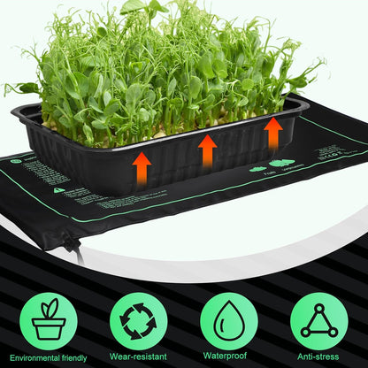 ROCEEI 6 Pack Durable Seedling Heat Mat 10 x 20.75 Waterproof Plant Heating Pad Warm Hydroponic