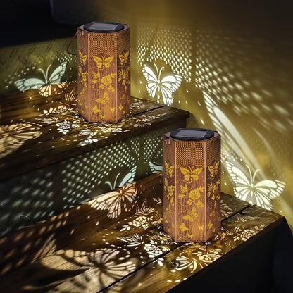 2 Pack Butterfly Solar Lanterns Outdoor Waterproof - Birthday Gifts for Women, Mom, Butterflies
