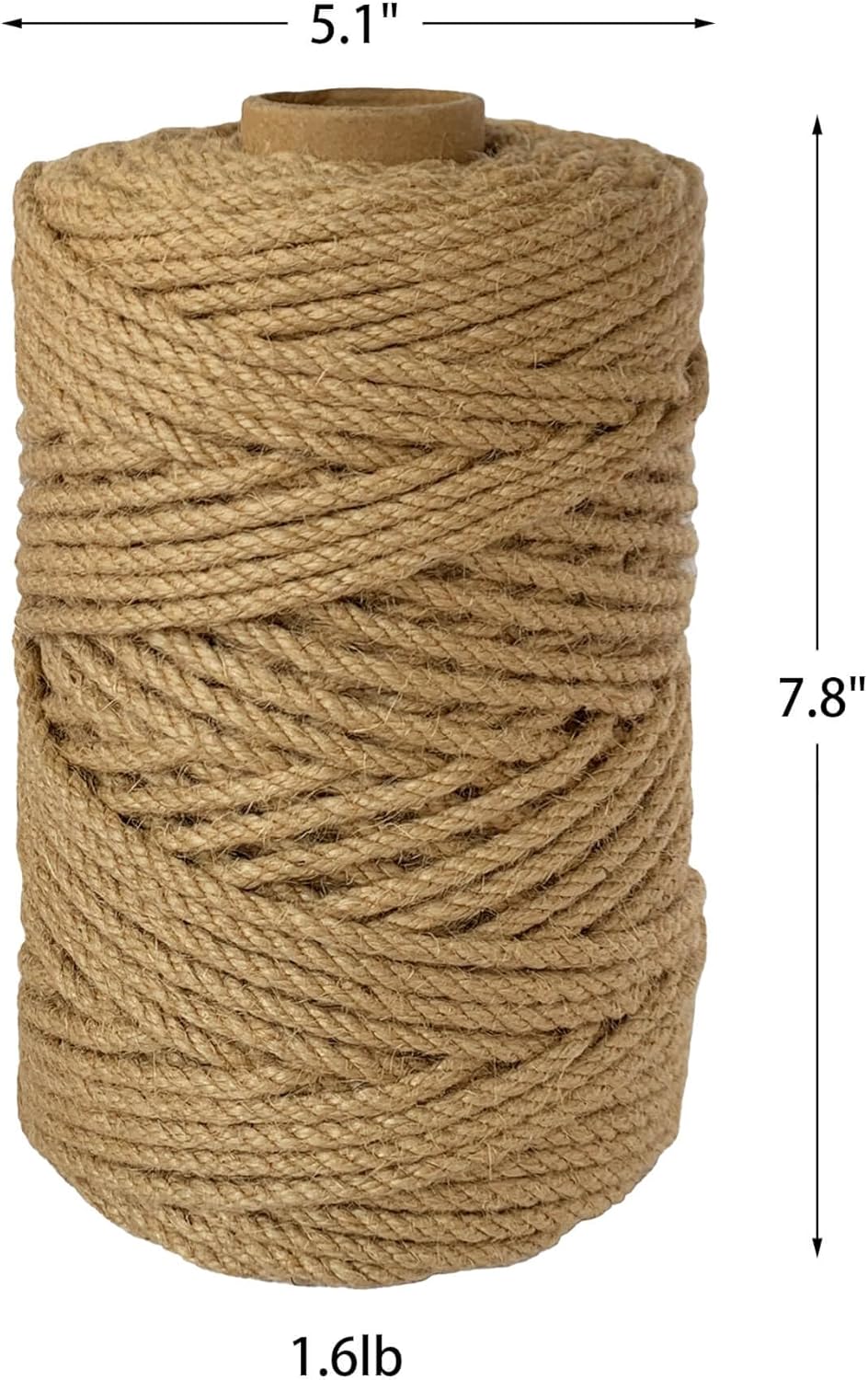 2-Pack Natural Jute Twine Rope, 4mm x 656ft Heavy Duty & Eco-Friendly - for Crafts, Gardening, Cat