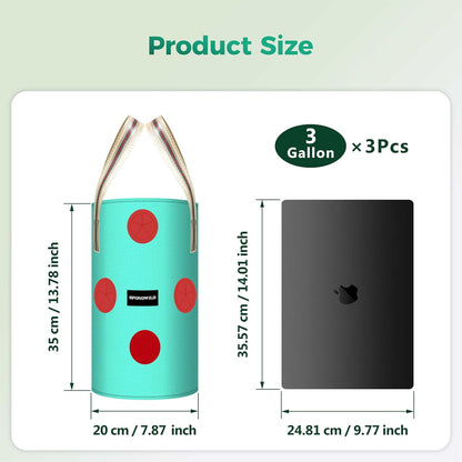 3 Pack Hanging Strawberry Planter Bags, 3 Gallon Hanging Grow Bags with Bottom Planting Hole