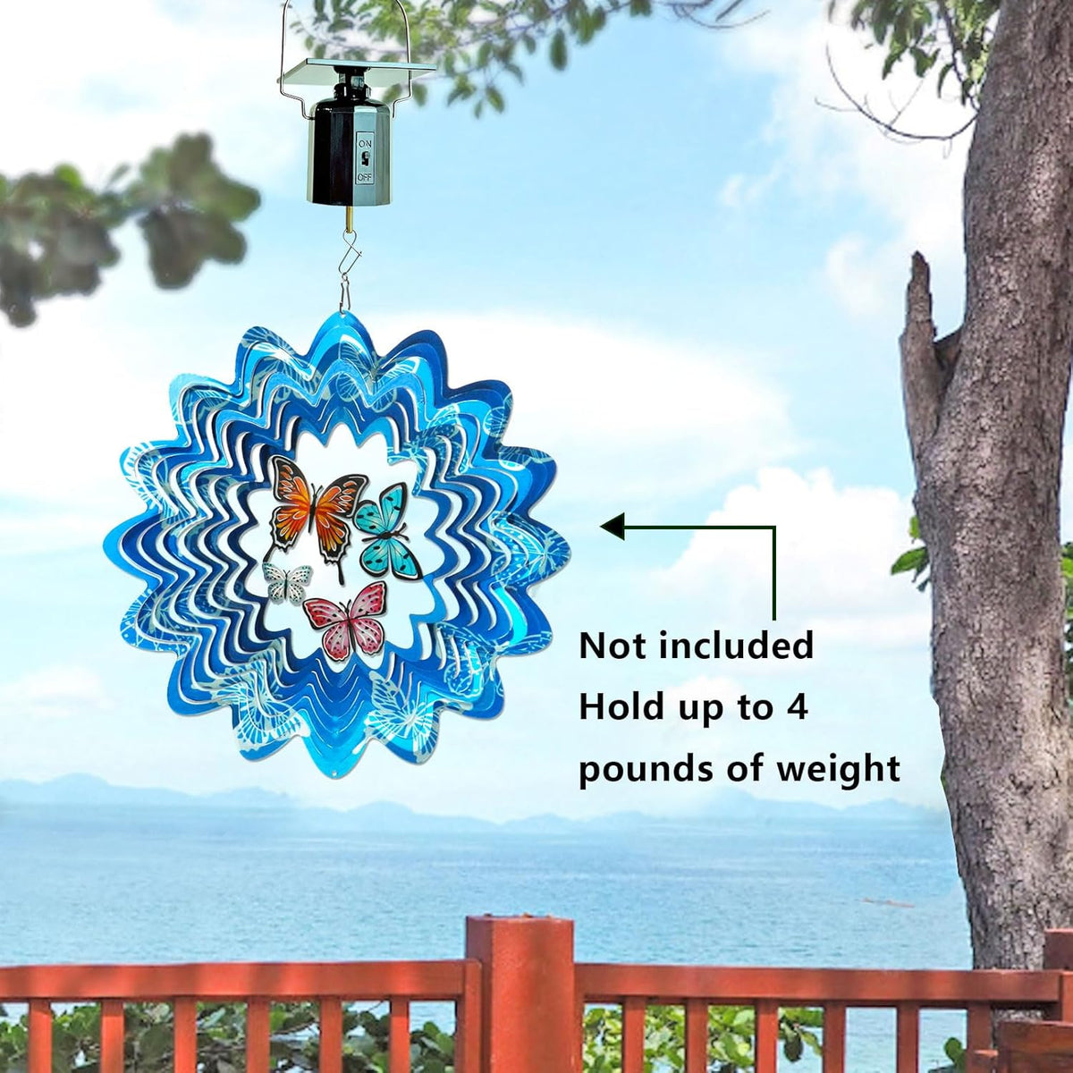 Solar Powered Wind Spinner Motor,Outdoor Solar Energy Operated Eco-Friendly Motor Hanging Display