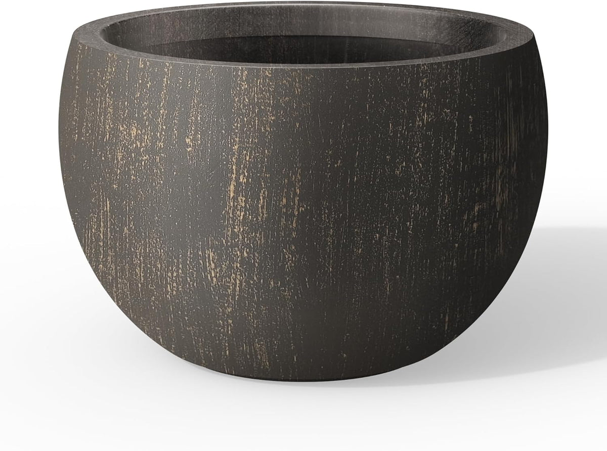 Kante 19.9" Dia Round Concrete Planter, Outdoor/Indoor Large Bowl Plant Pots with Drainage Hole and
