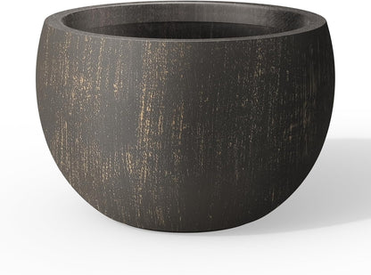 Kante 19.9" Dia Round Concrete Planter, Outdoor/Indoor Large Bowl Plant Pots with Drainage Hole and