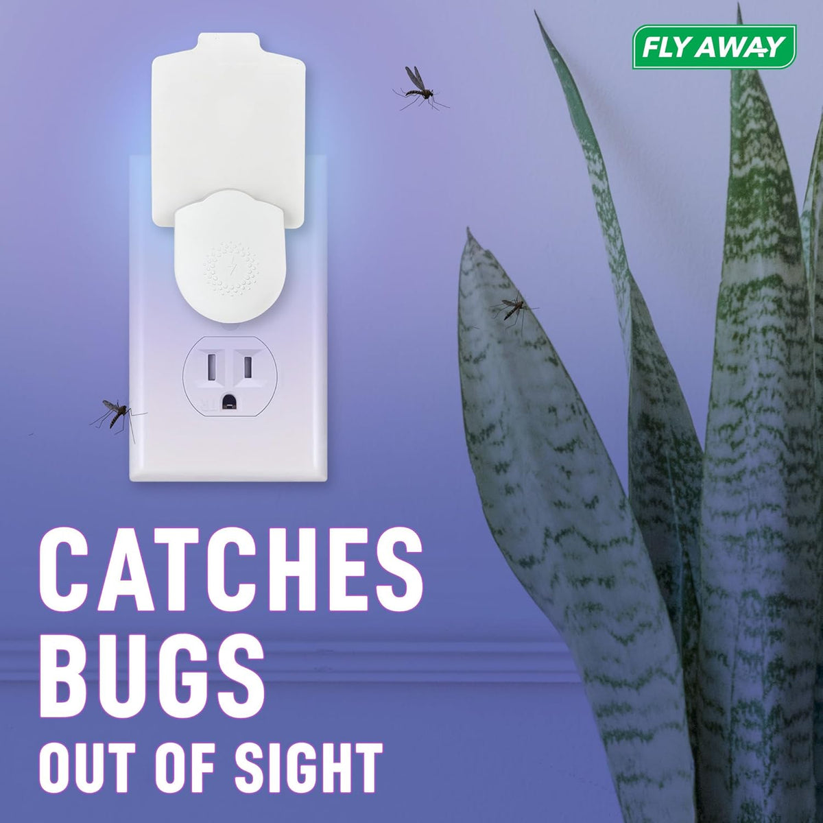 Value 2 Pack UV Light Insect Trap with 6 Sticky Refills – Indoor Plug-in Bug Zapper for Fruit