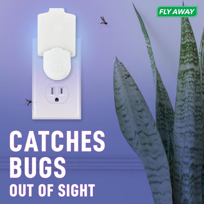 Value 2 Pack UV Light Insect Trap with 6 Sticky Refills – Indoor Plug-in Bug Zapper for Fruit