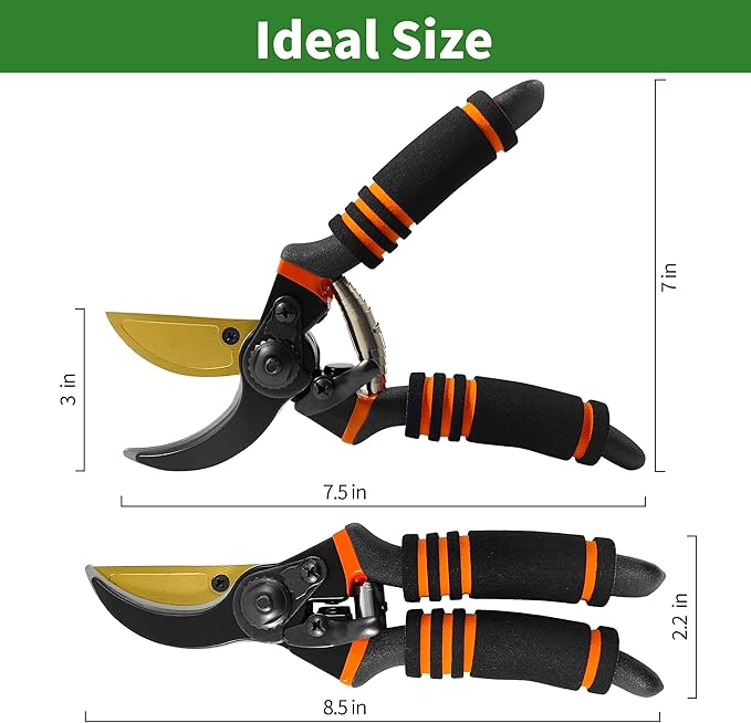 Gardening Tools – 3-in-1 Premium Garden Tool Set,Heavy Duty Pruning Shear, Trowel and