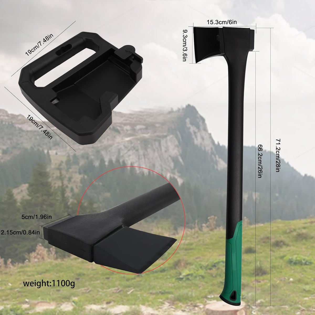 Camping Hatchet 31.8 Inch,Survival Hatchet Tactical for Wood Chopping and Kindling,Hatchet Axewith