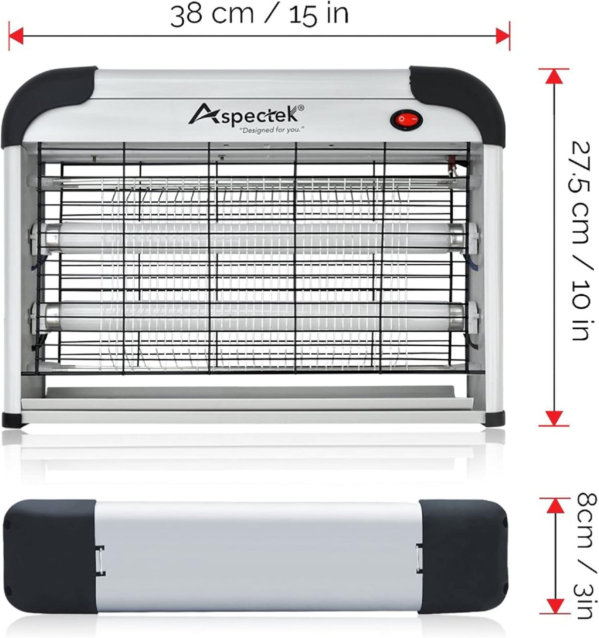 ASPECTEK Insect Killer, Bug Zapper, Powerful 20W Electronic Indoor Fly Zapper, Mosquito