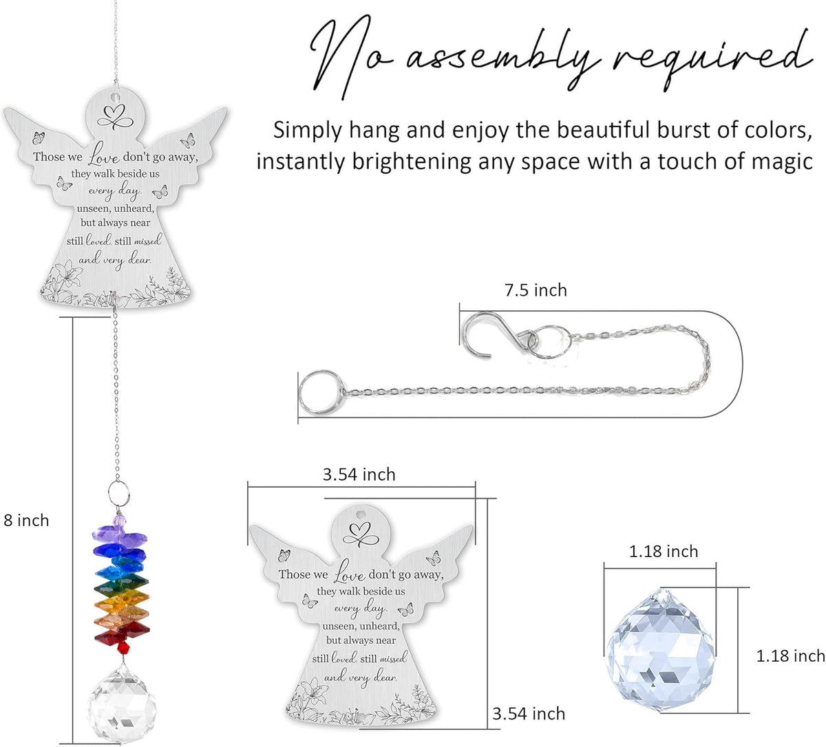 Memorial Suncatcher Ornament - Those we Love Don't go Away - Sympathy Gift for Loss of Loved One