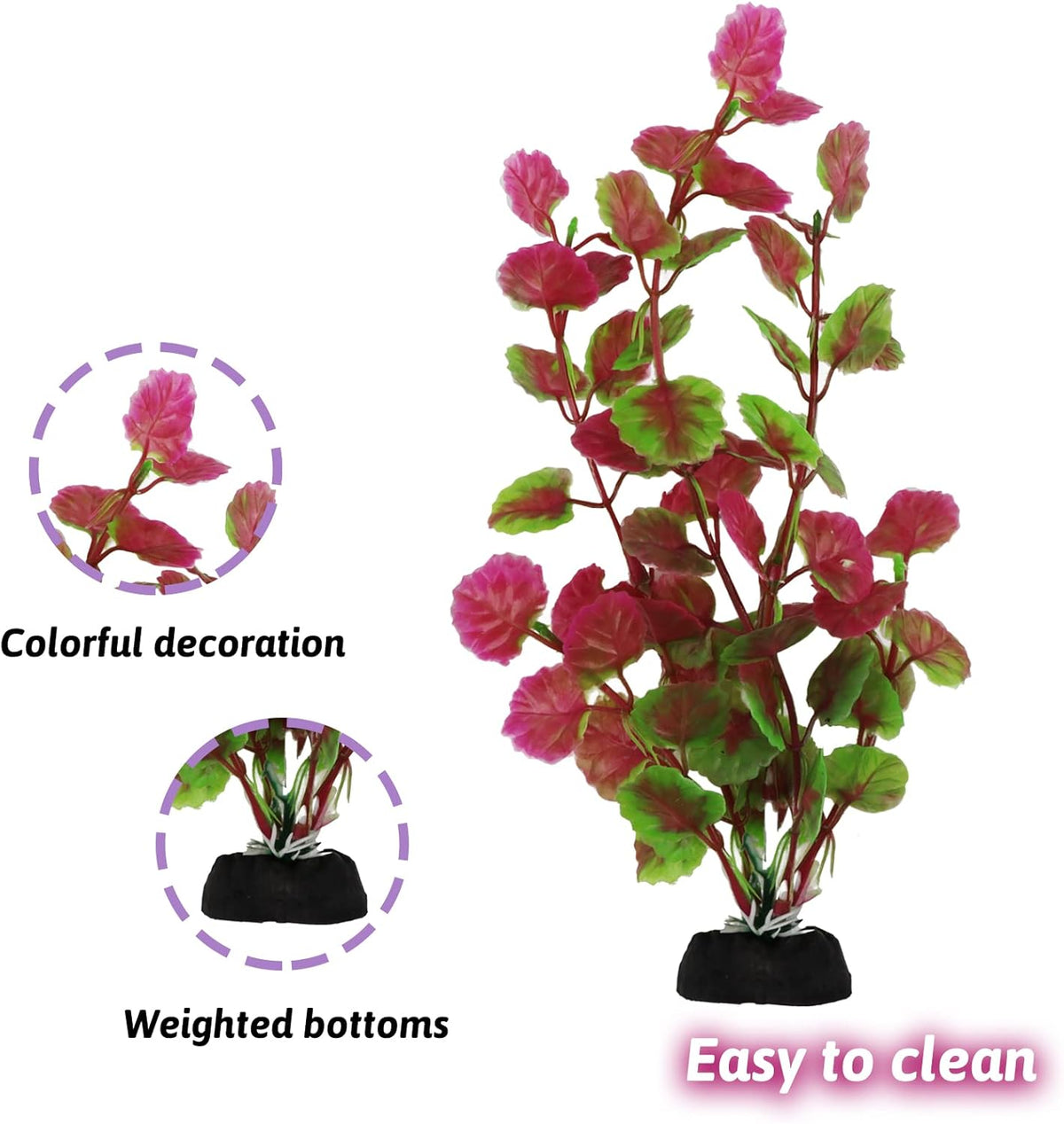 Aquarium Decorations Plants, 10pcs Aquarium Decor Colorful Plants, Fish Tank Accessories, Fish Tank