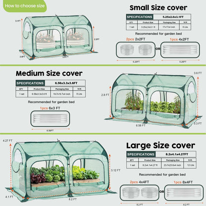 Pop up Greenhouse Tent Cover Tunnel Plant House,Large Gardening Flower Sunshine Room with Mesh