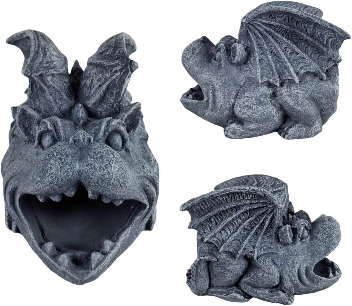 Gargoyle Statues Garden Decoration, Resin Statue Outdoor Decor, Animal Downspout Diverter