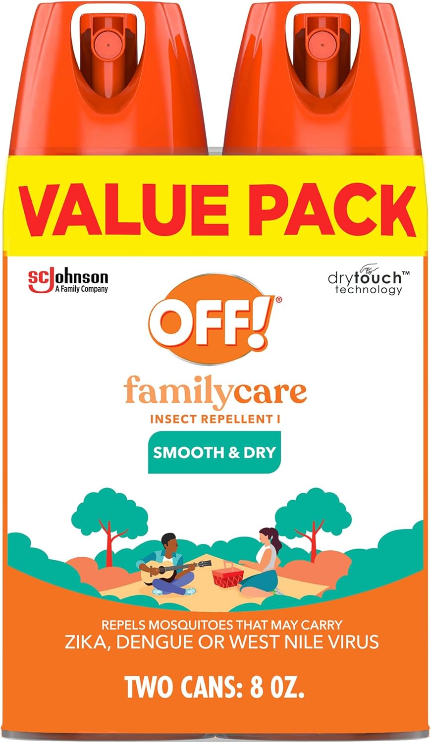 OFF! Family Care Insect & Mosquito Repellent, Bug Spray Containing 15% DEET, Protects Against