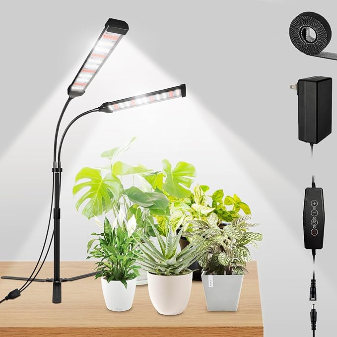 Grow Lights for Indoor Plants, Full Spectrum LED Plant Light Features a Telescoping Rod and a