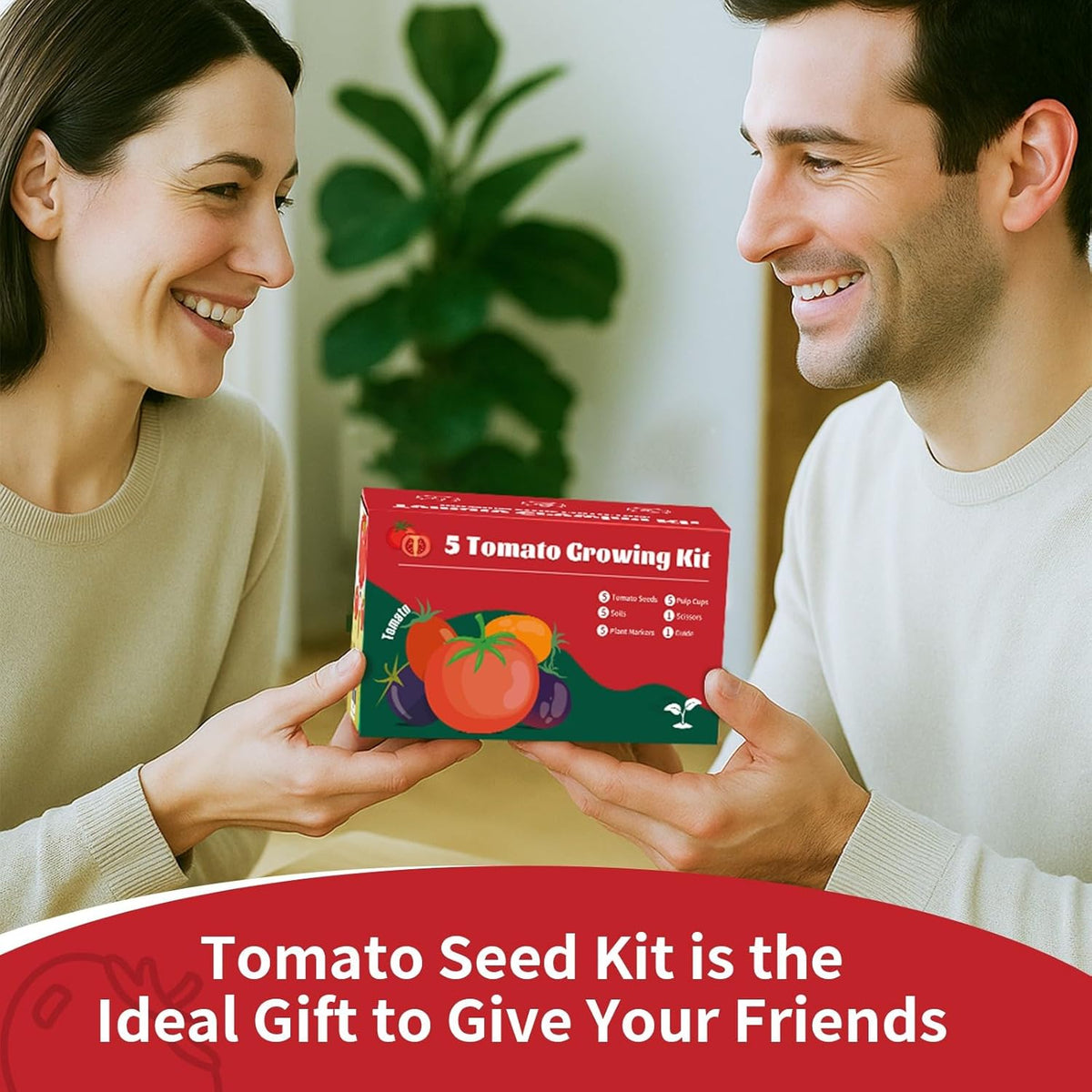 5 Pack Tomato Seeds for Planting - 100+ Heirloom Tomato & Tomatillo Seeds Variety Pack to Grow in