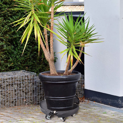 TreeGun Plant Caddy with Wheels Heavy Duty with 8 Lockable Casters, Rolling Plant Stand Adjustable