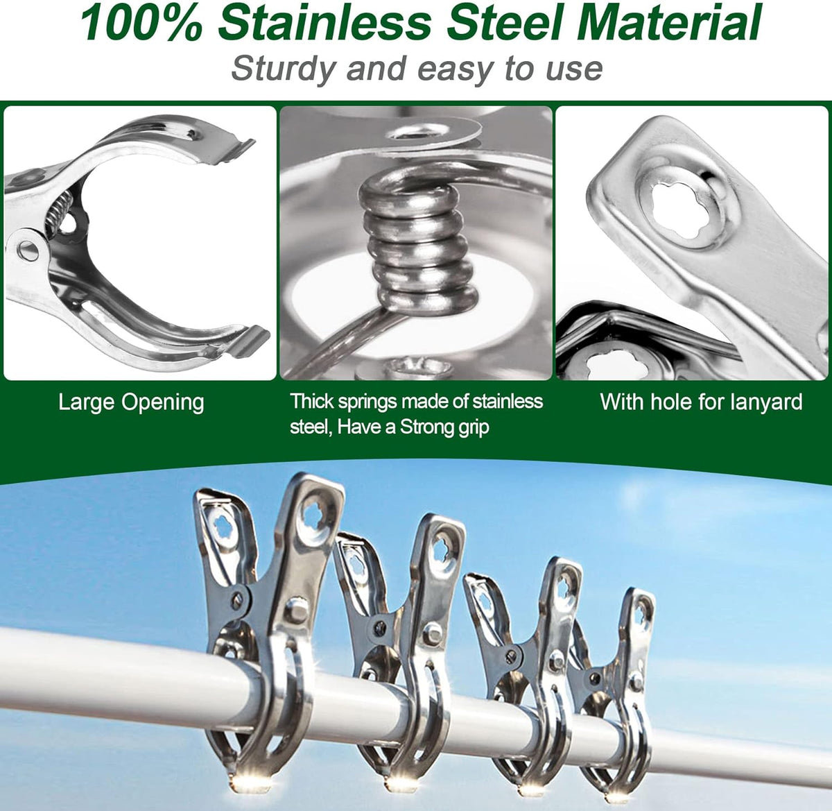 20 Pcs 2.3inch Pvc Clamps, Gardening Clips for Netting, Greenhouse Clamps Made of Stainless Steel