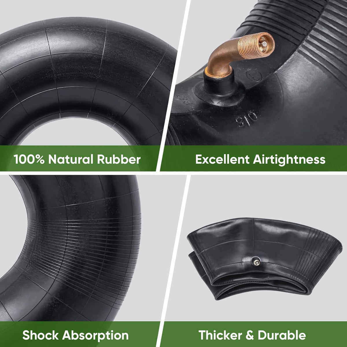TICONN 4.10/3.50-4 Tire Inner Tube, 2 Pack Inner Tire Tube for Wheelbarrow Tires, Replacement Tube