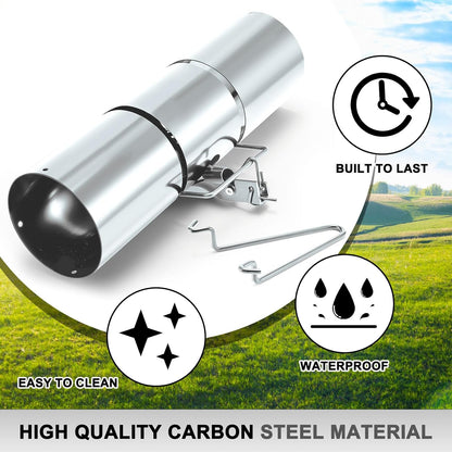 Qualirey Stainless Steel Tube Squirrel Trap Rust Resistant Trap 4.5'' in Diameter with a Setting