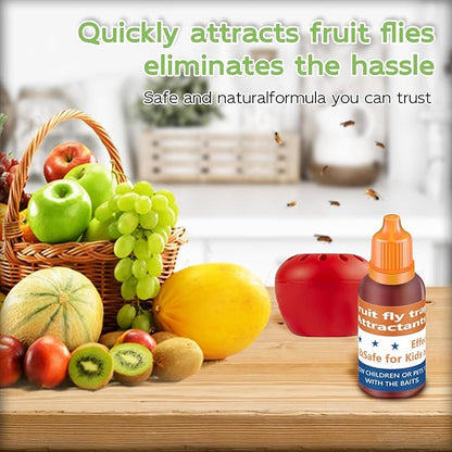 Fruit Fly Trap Refill Liquid Only, 2025 Upgrade Traps for Indoors, Efficient Gnat Killer Indoor