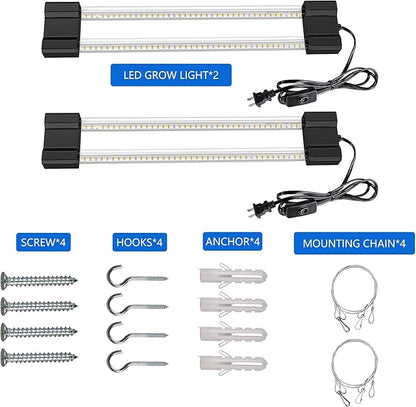 LED Grow Lights 16W Full Spectrum Integrated Growing Lamp Lighting Fixtures with High PPFD for