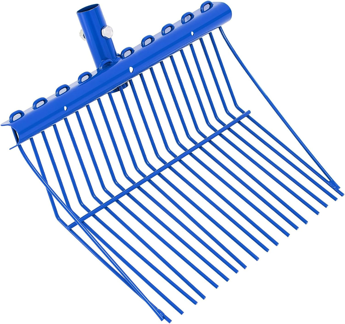 Tandefio 1 Pack Pitchfork Replacement Head Metal Horse Manure Rake Gardening Pitch Fork with Angled