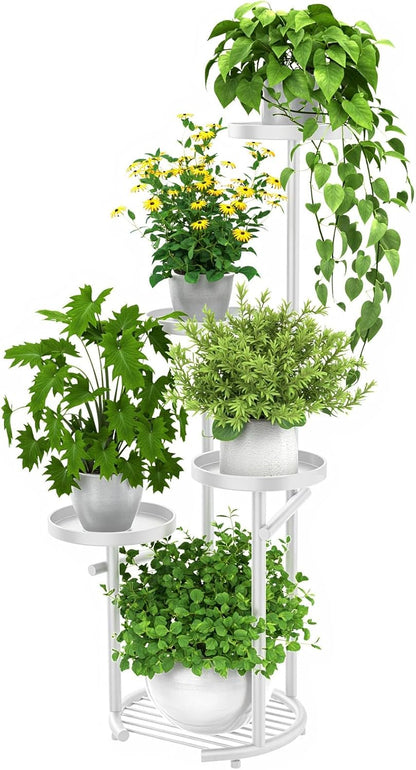 TOSKING 5 Tier Metal Plant Stand Indoor, Plant Shelf, Corner Shelf Flower Pot Stand for Outdoor